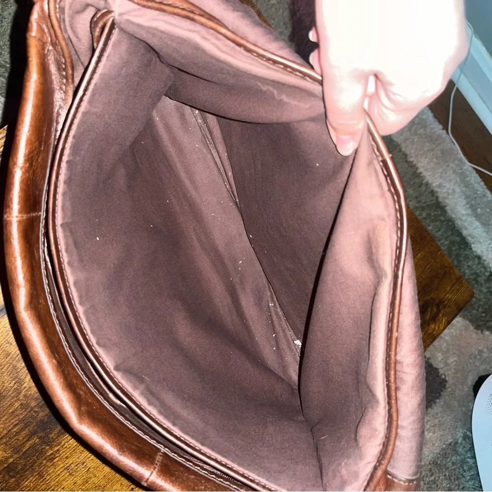 Fossil Dark Brown Leather laptop Messenger Bag